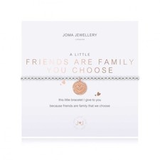 Image of Joma Silver Plated Beaded Bracelet A Little FRIENDS ARE FAMILY YOU CHOOSE + GBag