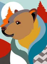 Seg De Paris Needlepoint canvas for halfstitch without yarn Bear Art SE926.37...