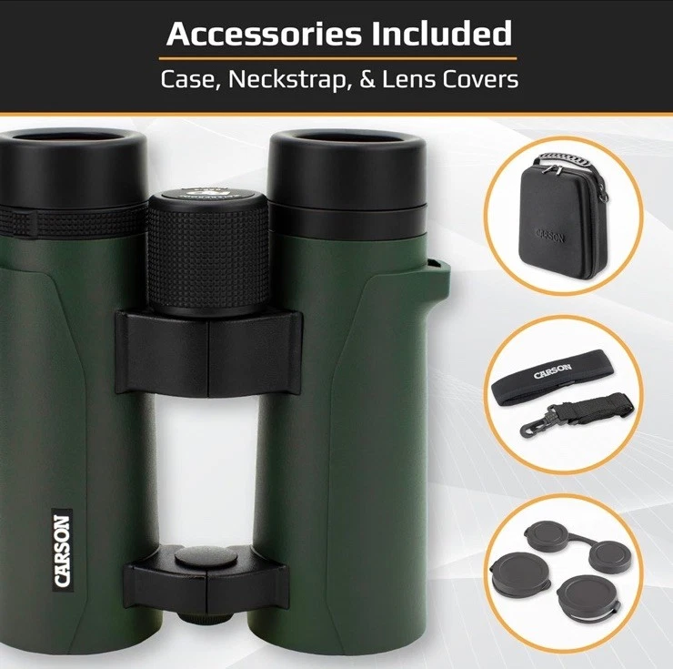 Carson RDSeries 10x34mmOpen-Bridge Waterproof Compact High Definition Binoculars - Image 4 of 4