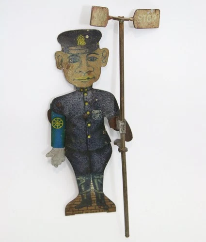 MARX TOY STOP AND GO POLICEMAN tin plate tinplate toy litho pre-war 1930's