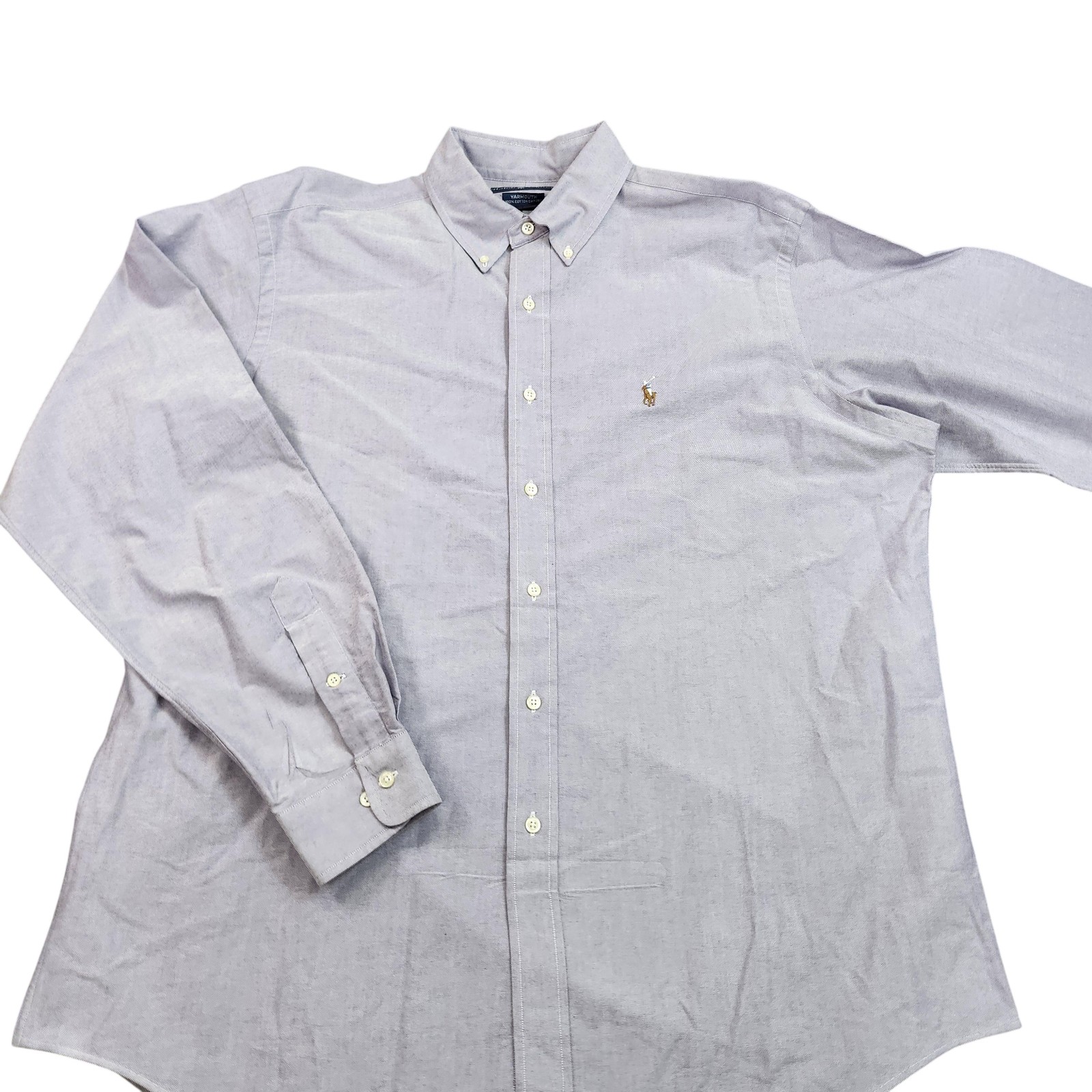 Ralph Lauren Shirt Mens 16.5 36/37 Blue Yarmouth Classic Fit Button Down Dress