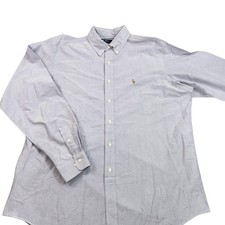 Ralph Lauren Shirt Mens 16.5 36/37 Blue Yarmouth Classic Fit Button Down Dress