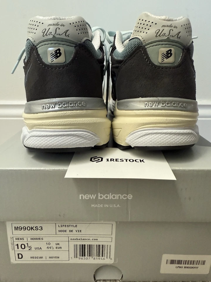 New Balance 990 V3 KITH Steel Blue Grey UK 10 US 10.5 MK990KS3 Ronnie Fieg - Image 4 of 4