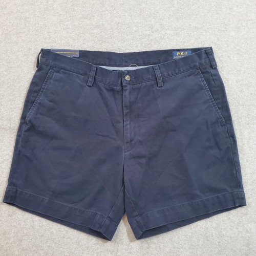 Neu mit Etikett Polo Ralph Lauren klassische Passform marineblau Chino Shorts Herren Größe 36 Schrittlänge 6