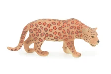 Leopard Toy, Realistic Hand Painted Rubber Animal Model, 4.5 Inches CH880 BB200