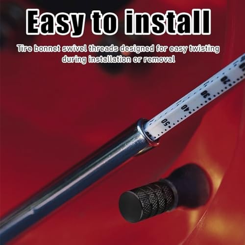 5 PCS Car Tire Valve Stem Caps, Aluminum Auto Wheel Stem Cover with O Black - Picture 4 of 6