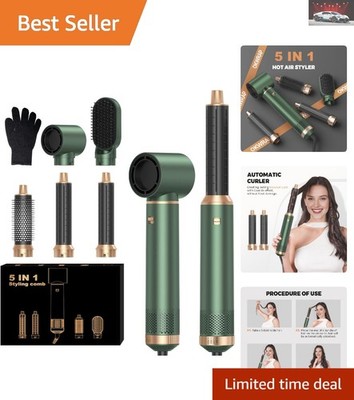 Luxuriöser 5-in-1 Airbrush Haarstyler - Locken, Glätten & Glätten mühelos