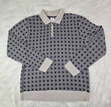 Craft+Flow Mens Quarter Zip Soft Knit Sweater...