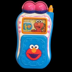 Y2K Sesame Street Elmo Flip Phone Toy Toddler Talks Mattel 2002 WORKS