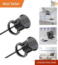 Desktop Power Grommet USB-C 20W Fast Charging Station Recessed Outlets 2 Pack