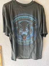 Vintage 2009 Daytona Beach Biketoberfest T-Shirt Mens XL Blue wolf 