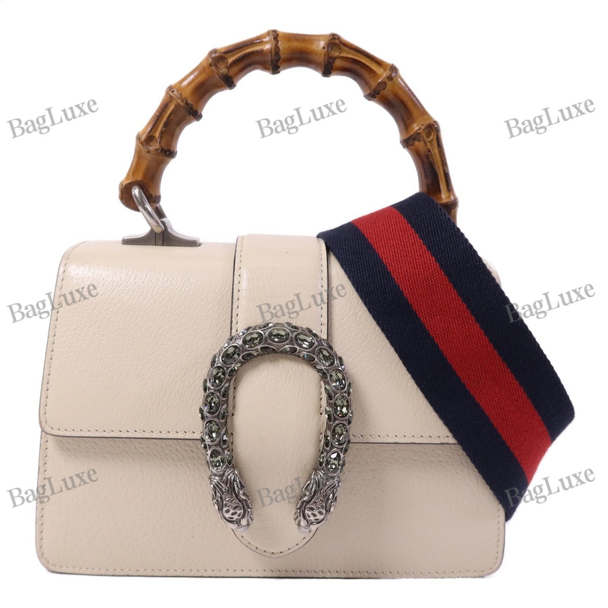GUCCI GG SHW Dionysus Bamboo 2 Way Shoulder Bag 523367 Calfskin 