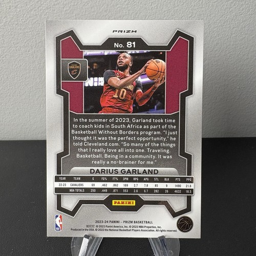2023-24 Panini Prizm #81 Darius Garland Prizms Red White and Blue - Picture 2 of 2