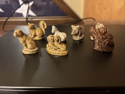 Lot 7 Red Rose Tea Wades Figurines Tiger Puppies Horse Kitten Boar Monkey Mongoo