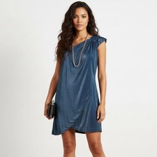 NWT Marc by Marc Jacobs Asymmetric Mini Dress Sz M Shimmer Blue Event Party