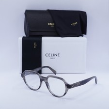 Celine CL50145I 005 Crystal Black and Grey 52mm Eyeglasses New Authentic