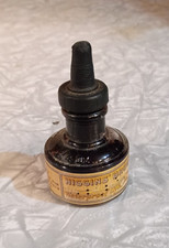 Higgins Brown Waterproof Ink With Seal Label Cork Top 3" *Almost Empty* 20-30's