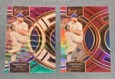 E218 2024 Panini Select Christian Scott RC Tri Color & Maroon /149 New York Mets