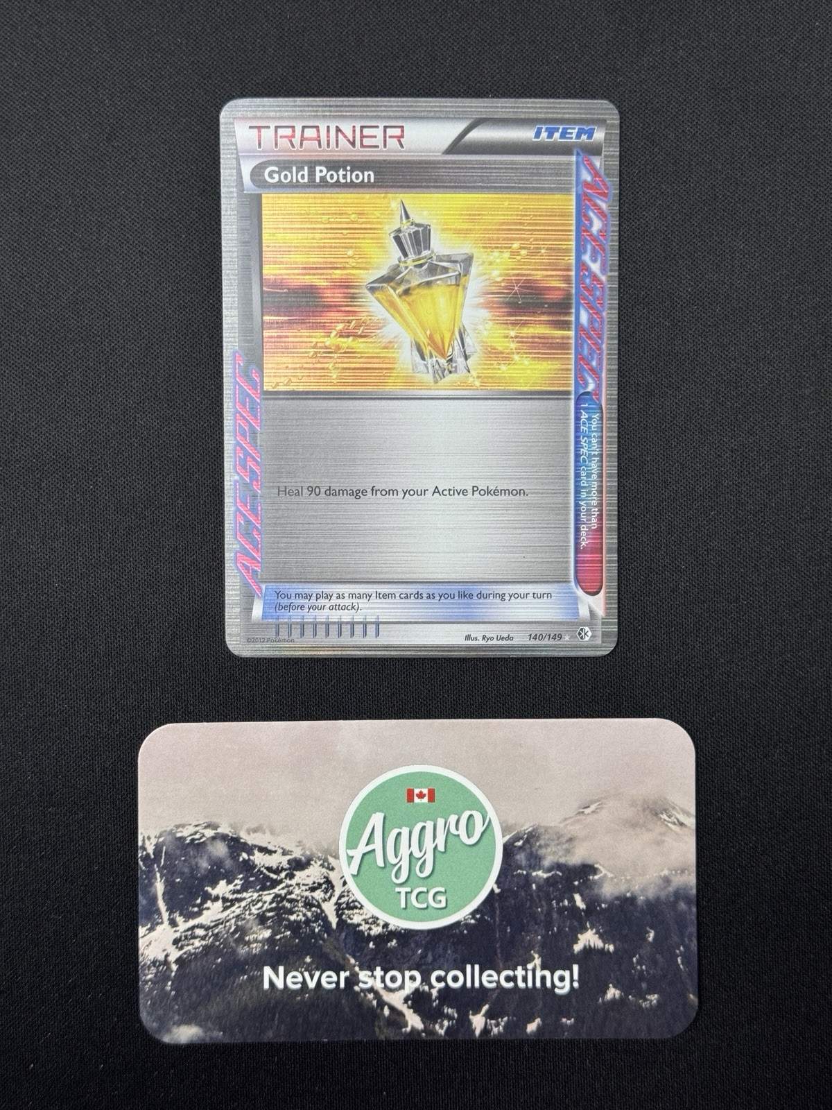Gold Potion - 140/149 Pokemon BW Boundaries Crossed Ace Spec Holo Rare NM
