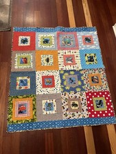 Hand Made Cars Movie Inspired Baby Quilt double sided 100 Cotton 47  X42  