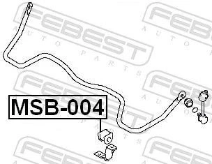 Febest Lagerbuchse, Stabilisator MSB-004 für MITSUBISHI - Bild 2 von 2