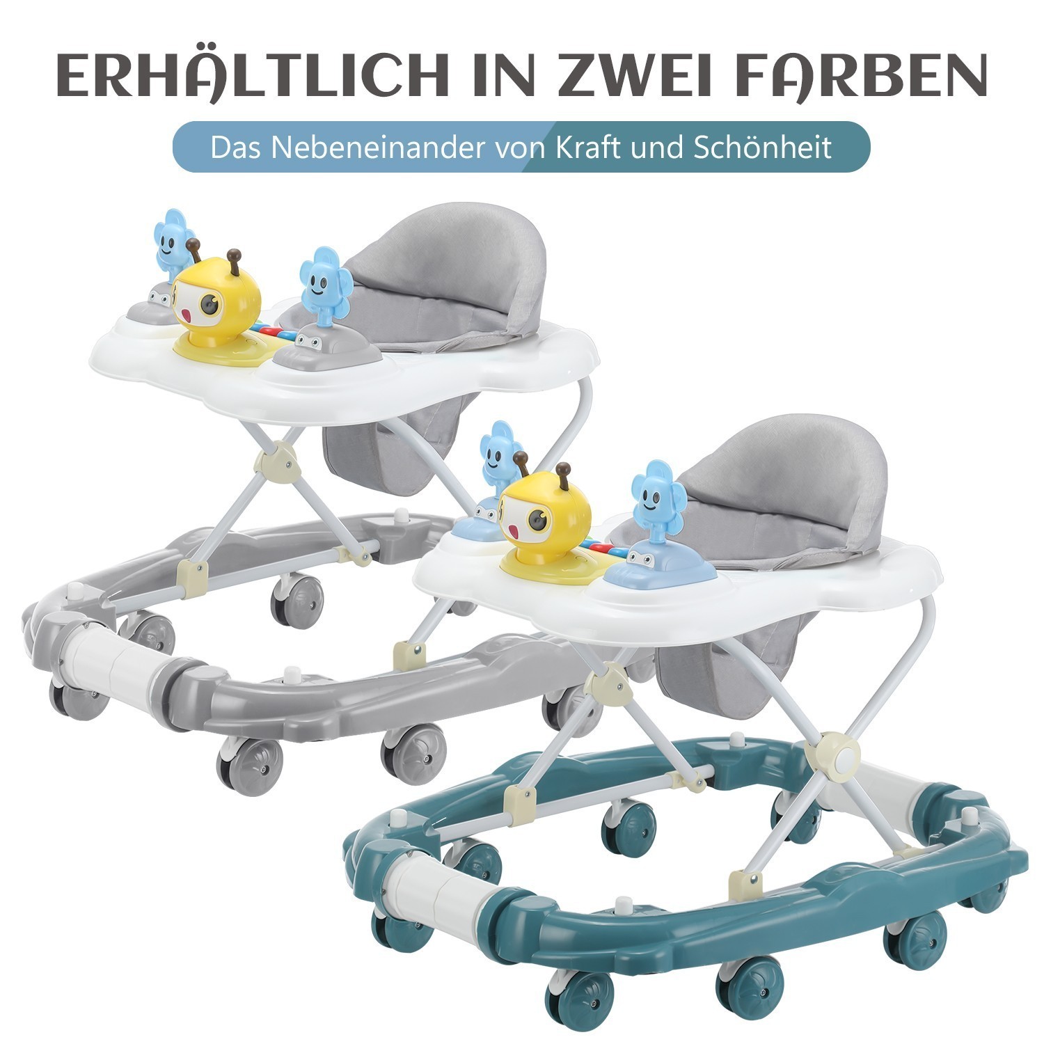 Lauflernhilfe Mit Spielzeugset, Kippsicher, Unterstützt Das Laufenlernen