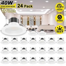 24Pack 10inch 40W 5CCT LED Recessed Ceiling Light Dimmable 2700K-5000K Downlight