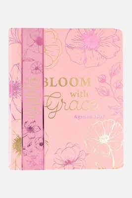 Votum Bloom With Grace 2026 Pink Floral Spiral Agenda Planner