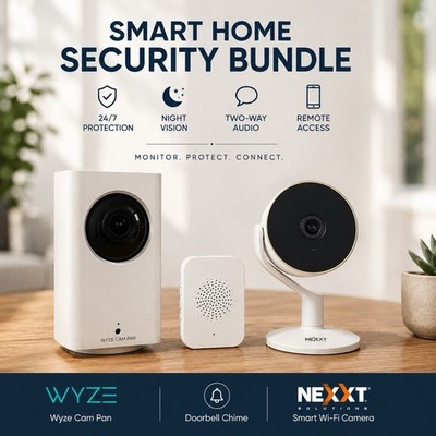 Wyze Cam Pan + Nexxt Smart Wi-Fi Camera + Doorbell Chime Receiver Bundle Tested