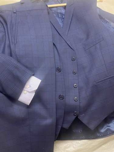 LAMBRETA-OFFICIAL PRODUCTS-slim-fit-2Buttons-3pieces Notched Suit Men’s U.K-46R - Picture 17 of 24