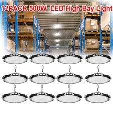 12X 500W UFO LED High Bay Light Shop Lights Warehouse Commercial Lighting Lamp
