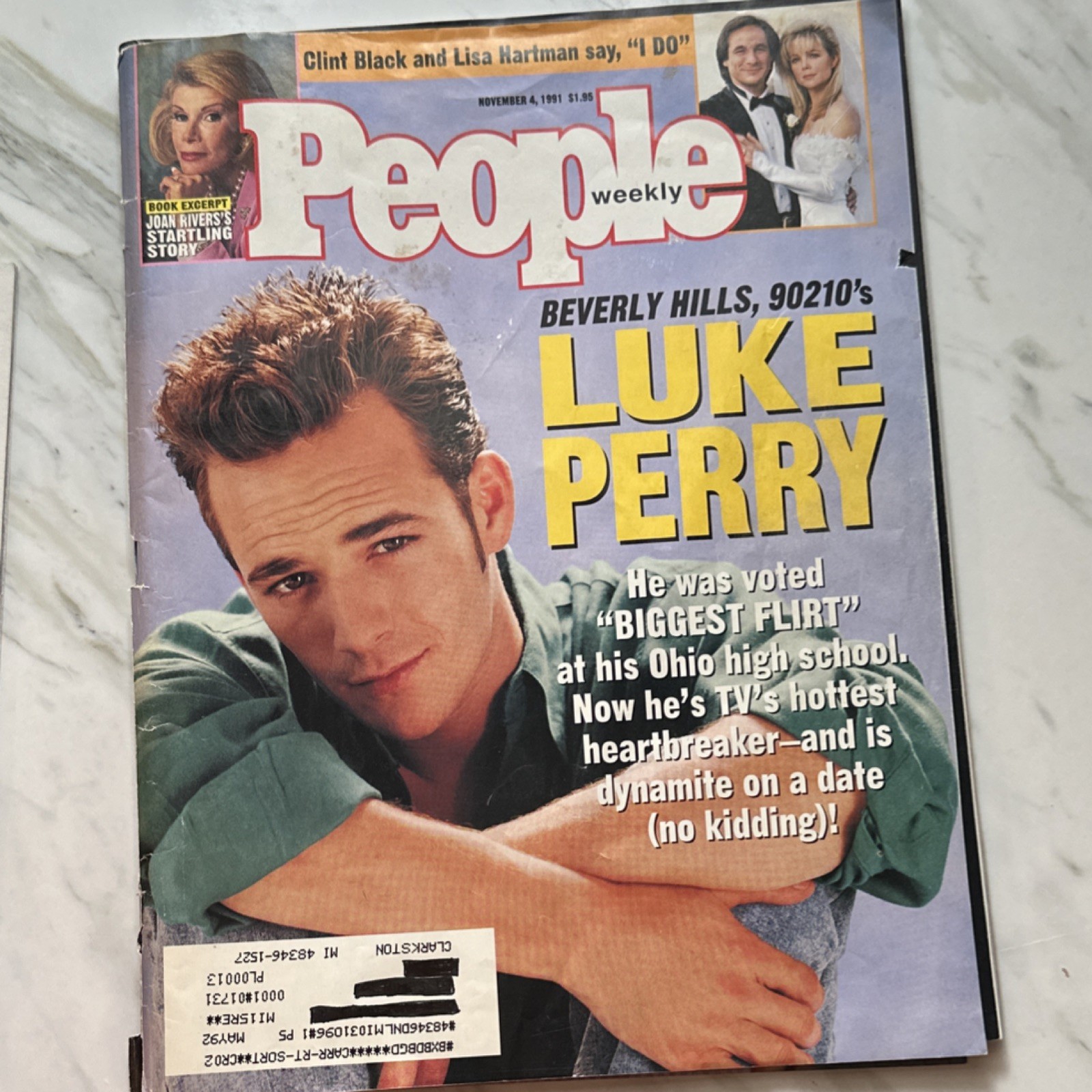 People Magazine November 1991 Illustrated Luke Perry Beverly Hills 90210 Cover