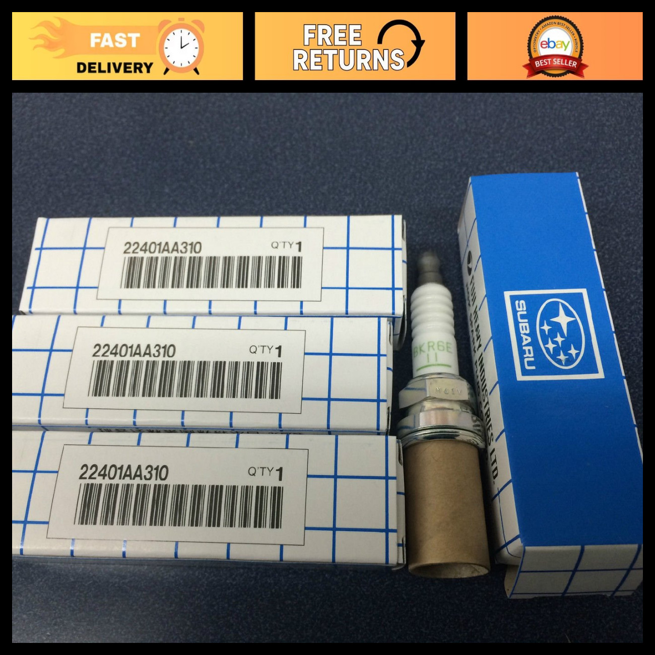 Spark Plugs Set of 4 for Subaru Impreza Outback Legacy Baja Forester OEM Parts