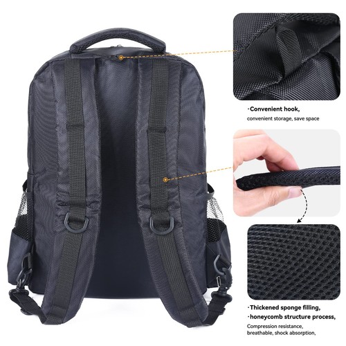 Barber Travel Backpack (Black, 17.7 x 12.6 x 7.5 inches), Air Cushion Design,... - Picture 5 of 9