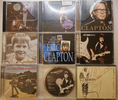 Eric Clapton Lot Of 9 CDs Blues Unplugged, Journeyman, Reptile, 24 Nights VG/NM-