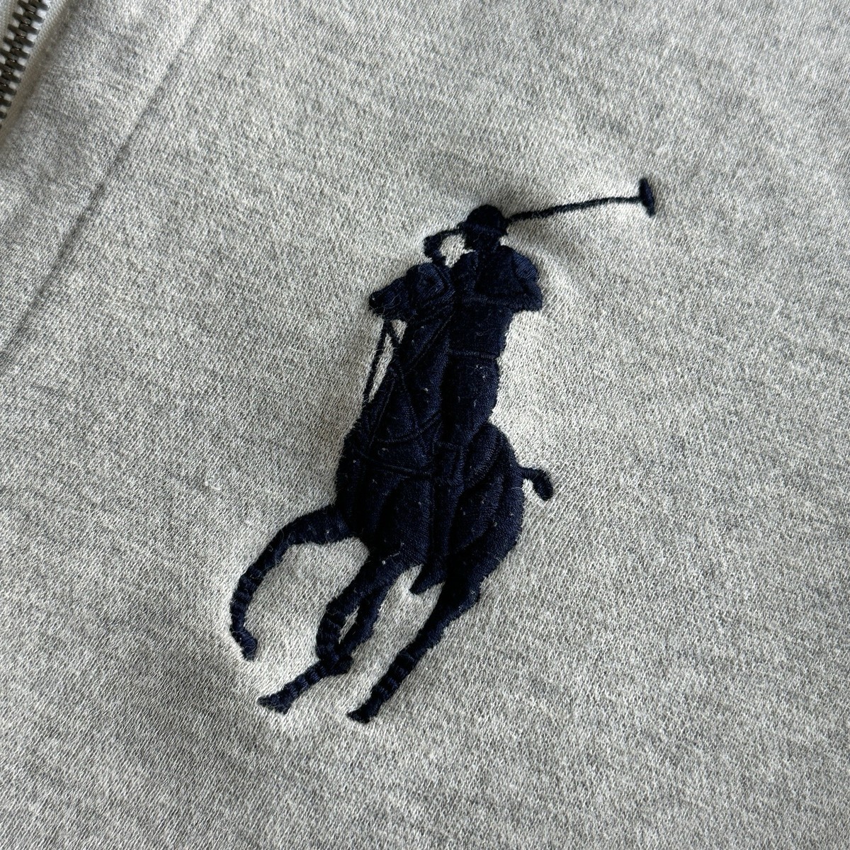 Vintage Y2K Polo Ralph Lauren Big Pony Zip Up Hoodie Men's Small