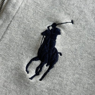 Vintage Y2K Polo Ralph Lauren Big Pony Zip Up Hoodie Men's Small