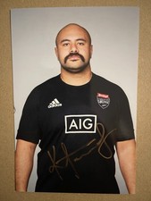Karl Tu'inukuafe Retired New Zealand rugby union player Signed 6x4 Photo