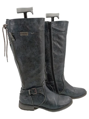 Mustang Bottes Femme Cuir Gris Fermeture Éclair Boucle (EU 40) - Photo 1/4