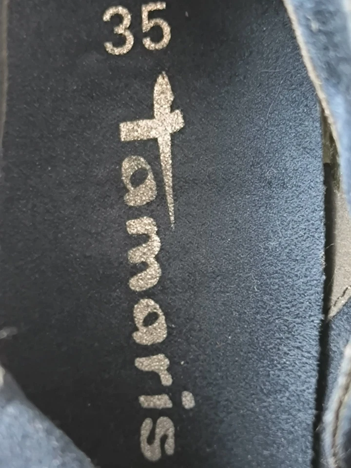 TAMARIS Botas con cremallera Mujeres Botines Talla EU 35 azul look casual - Imagen 4 de 4