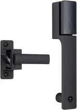 Contemporary Black Push Button Latch for Screen and Storm Doors