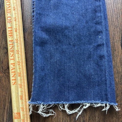 Big Star Hazel Mid Rise Boot Jeans Distressed Dark Wash Raw Hem Women’s Size 27L - Picture 10 of 12