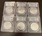 6 pc set PCGS MS70 First Strike 2021 Morgan & Peace Dollar 100th Anniversary