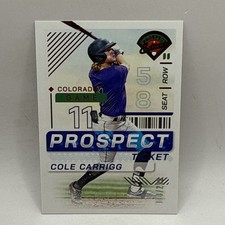 2024 Panini Prospect Edition RED Foil /299 #84Cole Carrigg, Colorado Rockies MLB