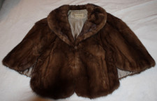 VTG Genuine Natural Mink Fur Stole or Capelet Royal Quality READ 