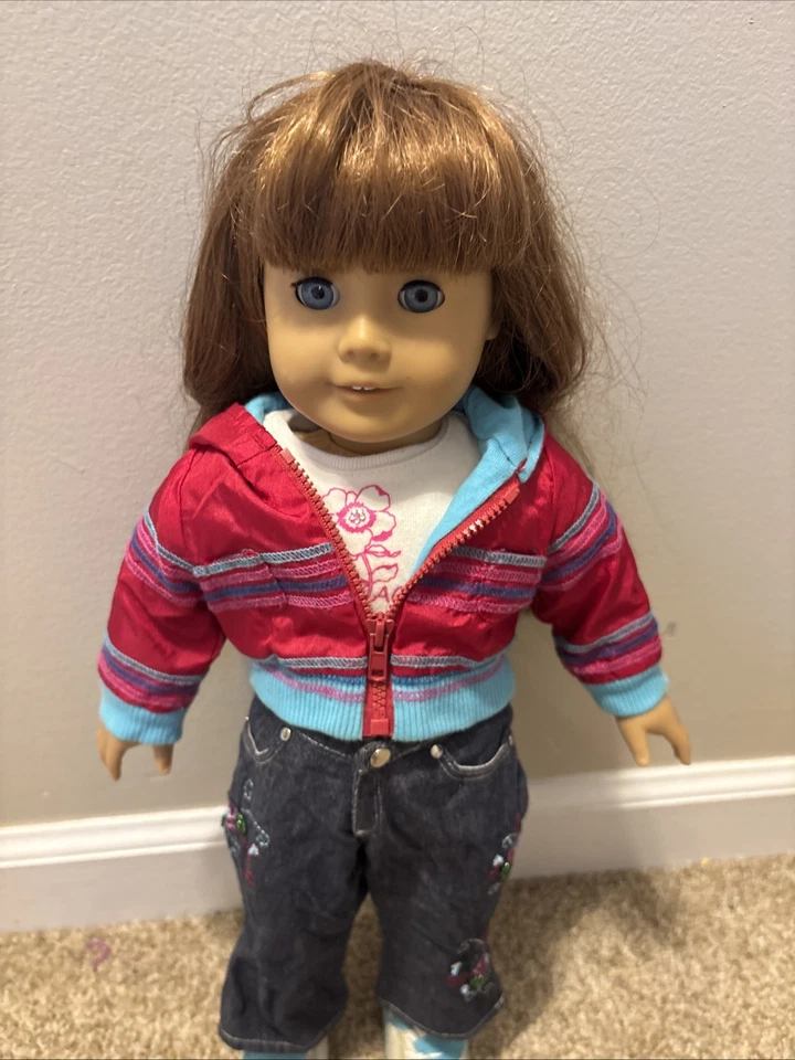 American Girl with Brown Hair and Blue Eyes In Ready for Fun Outfit! Retired - Image 2 of 4