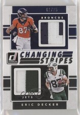 2017 Panini Donruss Changing Stripes Jerseys Prime /25 Eric Decker #9 3c7
