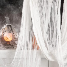 New Halloween Black Creepy Gauze Cloth 76x183cm Window Door Table Decor Fast