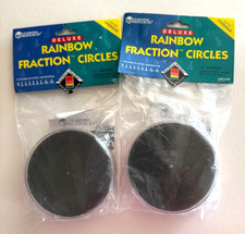 Learning Resources Rainbow Fraction Circles Overhead Manipulatives Set of 2