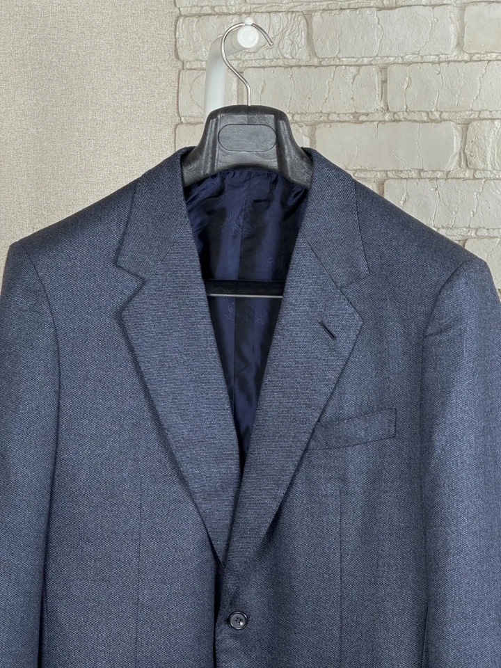 Chaqueta Blazer BRIONI Para Wenberg Parigi Lana Dos Botones Azul Talla IT 52 Foto 4 de 4